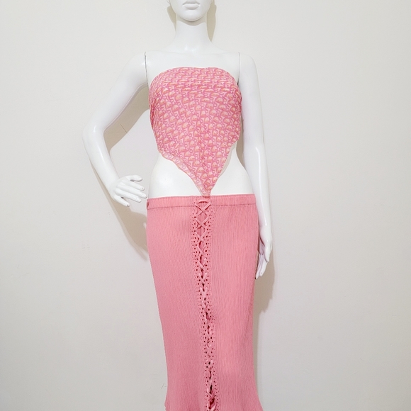 Dior Tops - Authentic Christian Dior Monogram Pink Scarf / Top